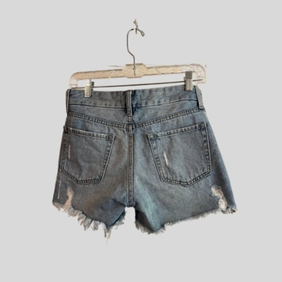 Just Black Distressed Women's Shorts - Picture 2 of 3